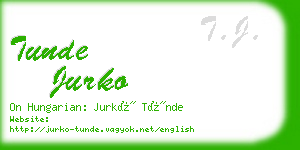 tunde jurko business card